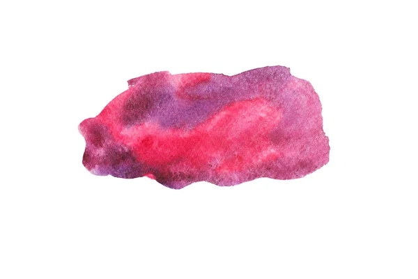 수채화 손으로 그려 고립된 빨간색과 보라색 장소. 래스터 그림 — 스톡 사진