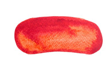 Suluboya el izole kırmızı ve turuncu nokta çekilmiş. Raster illüstrasyon