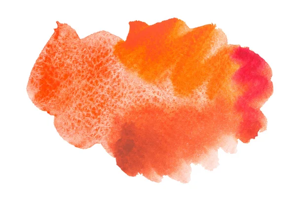 수채화 손으로 그려 고립된 붉은 색과 오렌지색 장소. 래스터 그림 — 스톡 사진