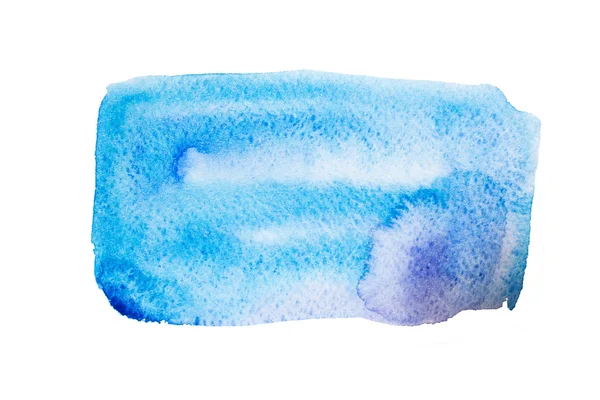 Акварель нарисовала изолированное голубое пятно. Растровая иллюстрация — стоковое фото