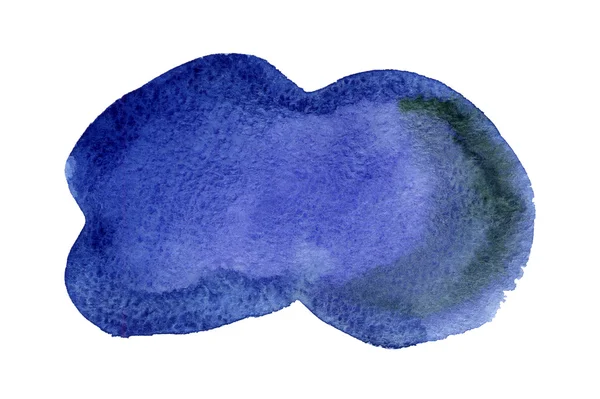 Ακουαρέλα χέρι που απομονωμένο γαλάζιο σύννεφο σημείο. Εικόνα ράστερ — Φωτογραφία Αρχείου
