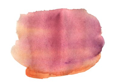 Suluboya el izole kırmızı ve turuncu nokta çekilmiş. Raster illüstrasyon