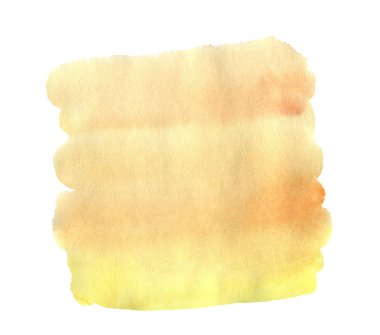 Suluboya el izole sarı ve turuncu nokta çekilmiş. Raster illüstrasyon