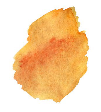 Suluboya el izole sarı ve turuncu nokta çekilmiş. Raster illüstrasyon