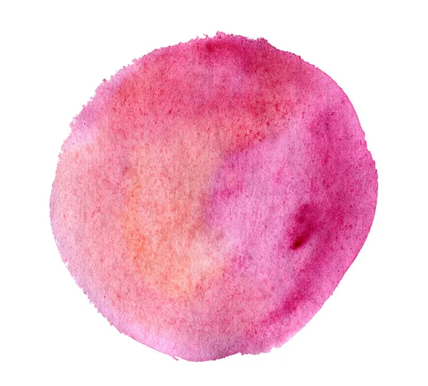 Watercolor hand drawn isolated pink and orange spot. Raster illustration — 스톡 사진