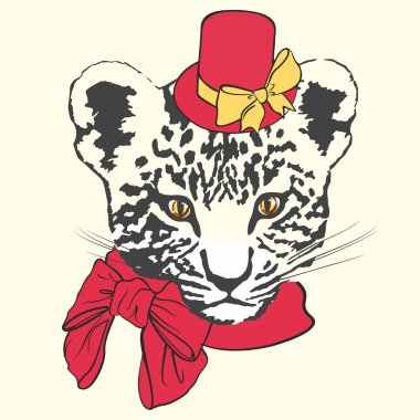 Vektör moda leopar