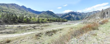 Altay Dağları boya; Temiz akarsu, dere, nehir; uzun boylu, ince