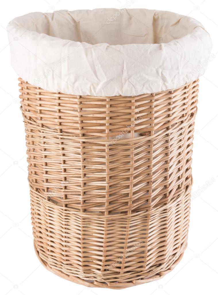 Wicker laundry basket