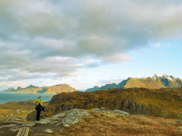 Zonsondergang Vanaf Top Van Berg — Stockfoto