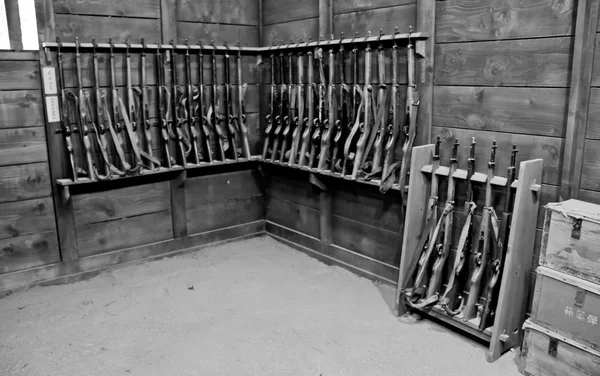 Rifles guns in arsenal — Stock Photo, Image