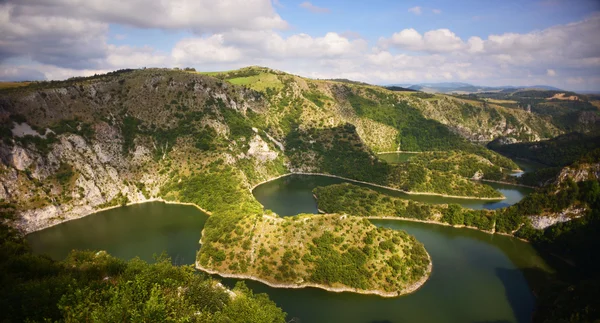 Río Uvac cañón natural especial reserva, Serbia — Foto de Stock