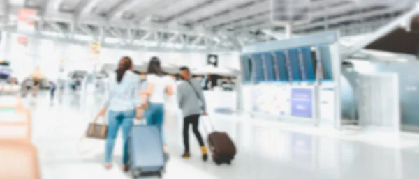 Verschwimmen Flughafenhalle Großen Termialen Innenraum Für Die Ankunft Reise Passagier — Stockfoto