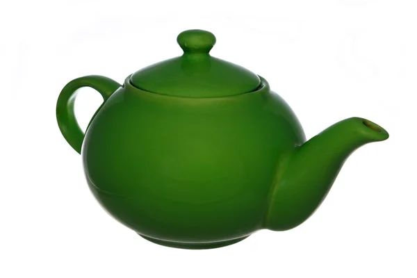 Groene theepot — Stockfoto