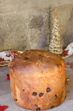 taze pişmiş panettone.