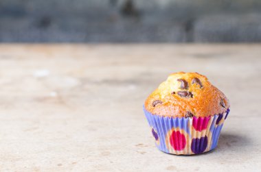 ev yapımı çikolatalı muffin.