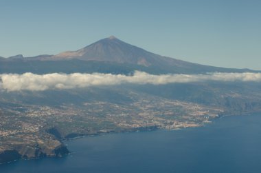 Tenerife, Kanarya Adaları, İspanya'nın havadan görünümü.