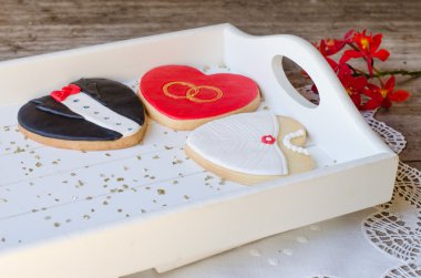 Valentin günü - düğün kurabiyeleri.