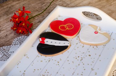 Valentin günü - düğün kurabiyeleri.