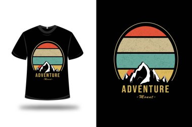 Tişört macerası turuncu ve sarı yeşil monte