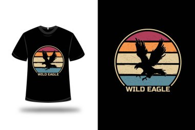 Tişört vahşi kartal rengi kırmızı turuncu ve yeşil