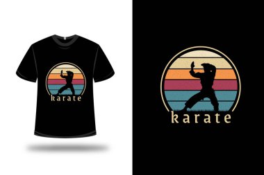Tişört karate rengi sarı turuncu ve yeşil