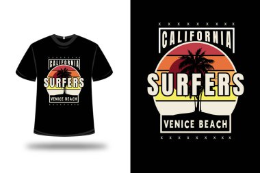 Kaliforniya sörfçüleri Venedik plaj rengi turuncu ve sarı