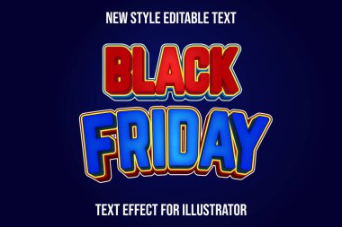 metin efekti 3d siyah cuma rengi kırmızı ve mavi gradyan