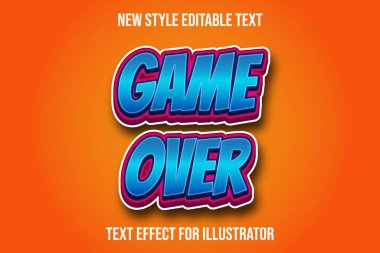 metin efekti 3d oyunu üzerinde mavi ve pembe gradyan