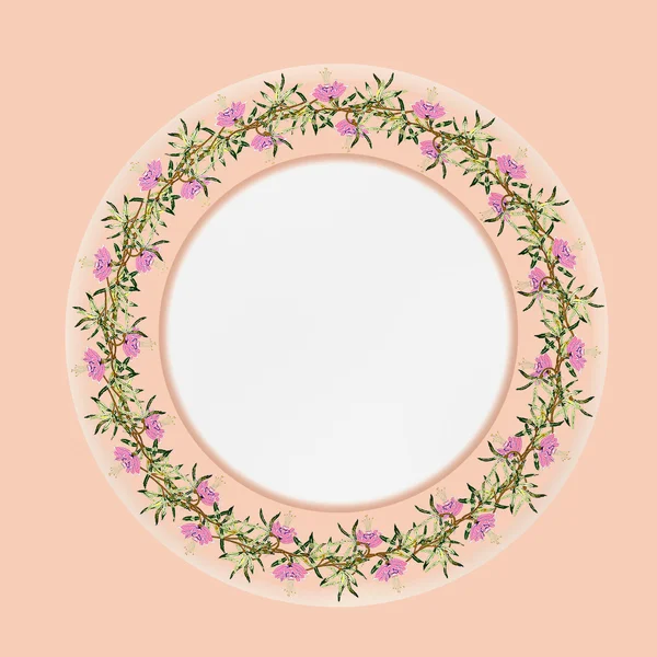 Rahmen mit rosa Blüten — Stockfoto