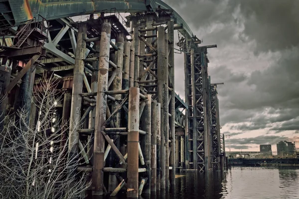 Bro över Dnepr — Stockfoto