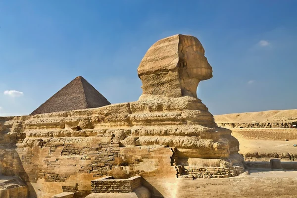 Sfinge sull'altopiano di Giza — Foto Stock