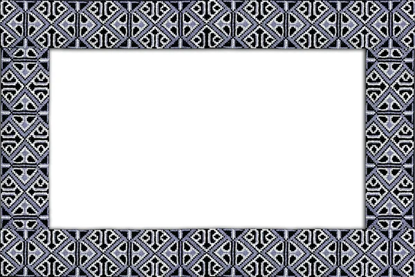 Zwart-wit geborduurde patronen — Stockfoto