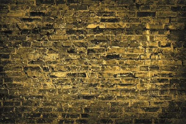 Gele oude bakstenen muur — Stockfoto