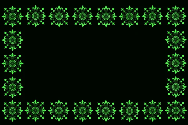 Фон с зелеными цветочными узорами — стоковое фото