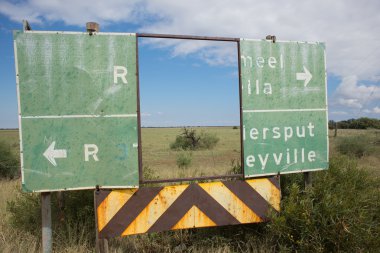 Deteriorateds yol işareti olarak çerçeve