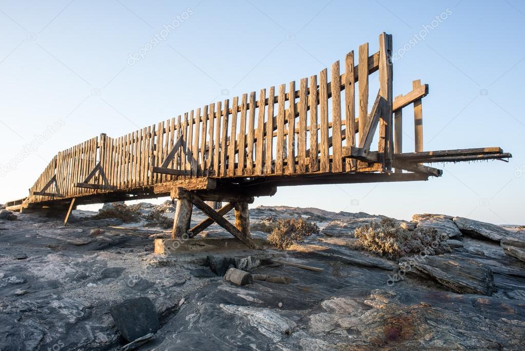 Broken Bridge on Rocks — Stock Photo © JFJacobsz 120482830