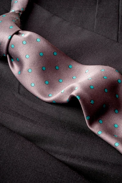 Tie on dark suit. — Stock Photo, Image