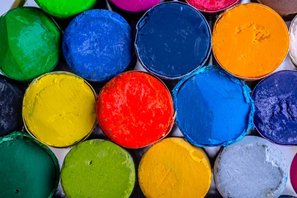 Pasteles al óleo de muchos colores — Foto de Stock