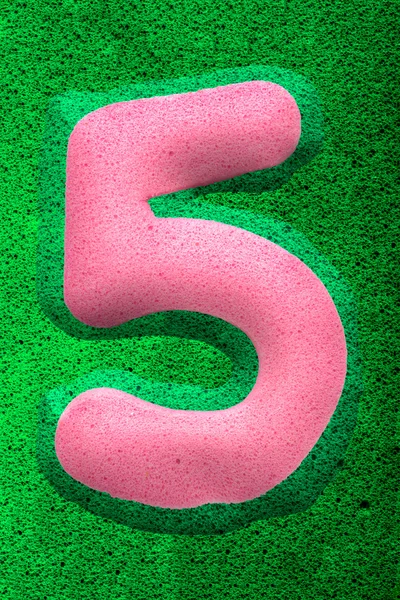 Numer pięć w kolorze różowym — Zdjęcie stockowe
