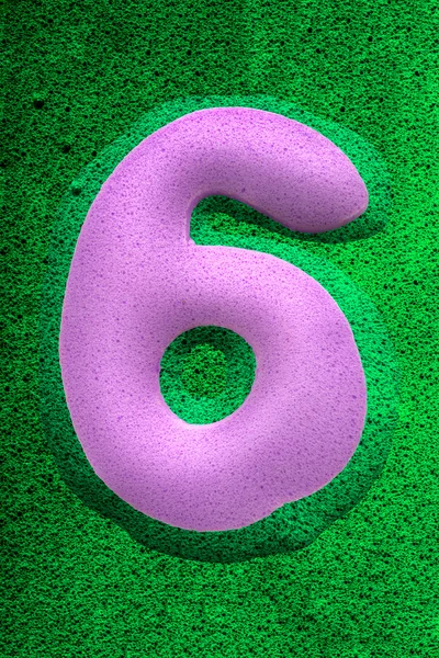 Number Six in Purple — Stock Photo, Image