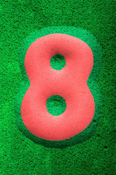 Number Eight in Red — Stock Photo, Image