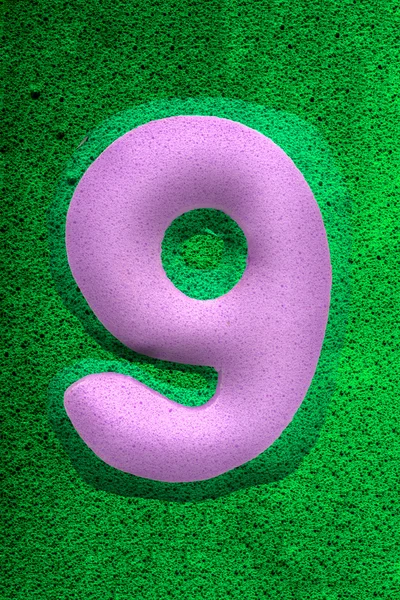 Number Nine in Purple — Stock Photo, Image