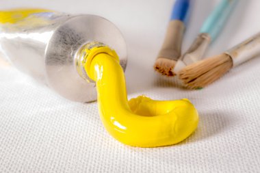 Yellow Oil Paint from Tube clipart