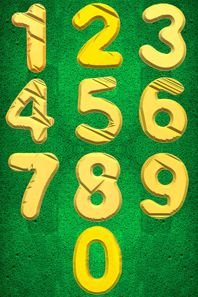 Номера от нуля до девяти
