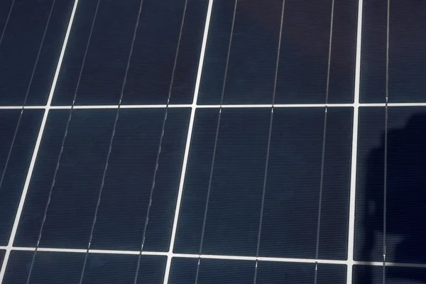 近距离的太阳能电池板 — 图库照片