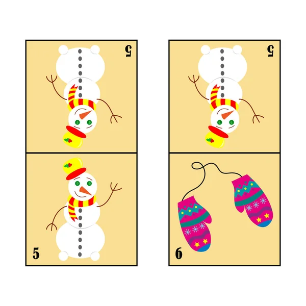 孩子们的圣诞骨牌 儿童教育游戏 可打印活动 棋盘游戏 矢量说明 — 图库矢量图片