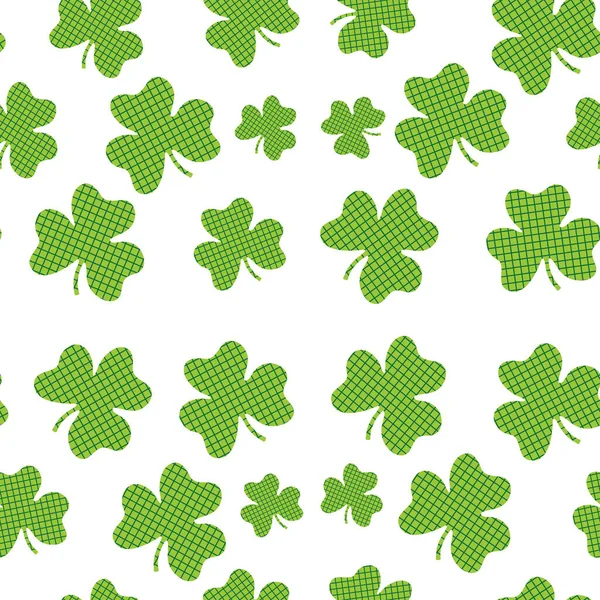 Trèfle Saint Patrick Motif Sans Couture Fond Saint Patrick Couleurs — Image vectorielle