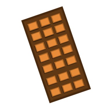 Çikolata. Beyaz arka planda izole bir element var. Vektör karikatür çizimi. Çocuklar için şeker.