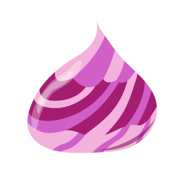 Marshmallow Şeker Vektörü. Tatlı İllüstrasyon. Beyaz arka planda izole bir element var. Vektör çizimi. Çocuklar için şeker