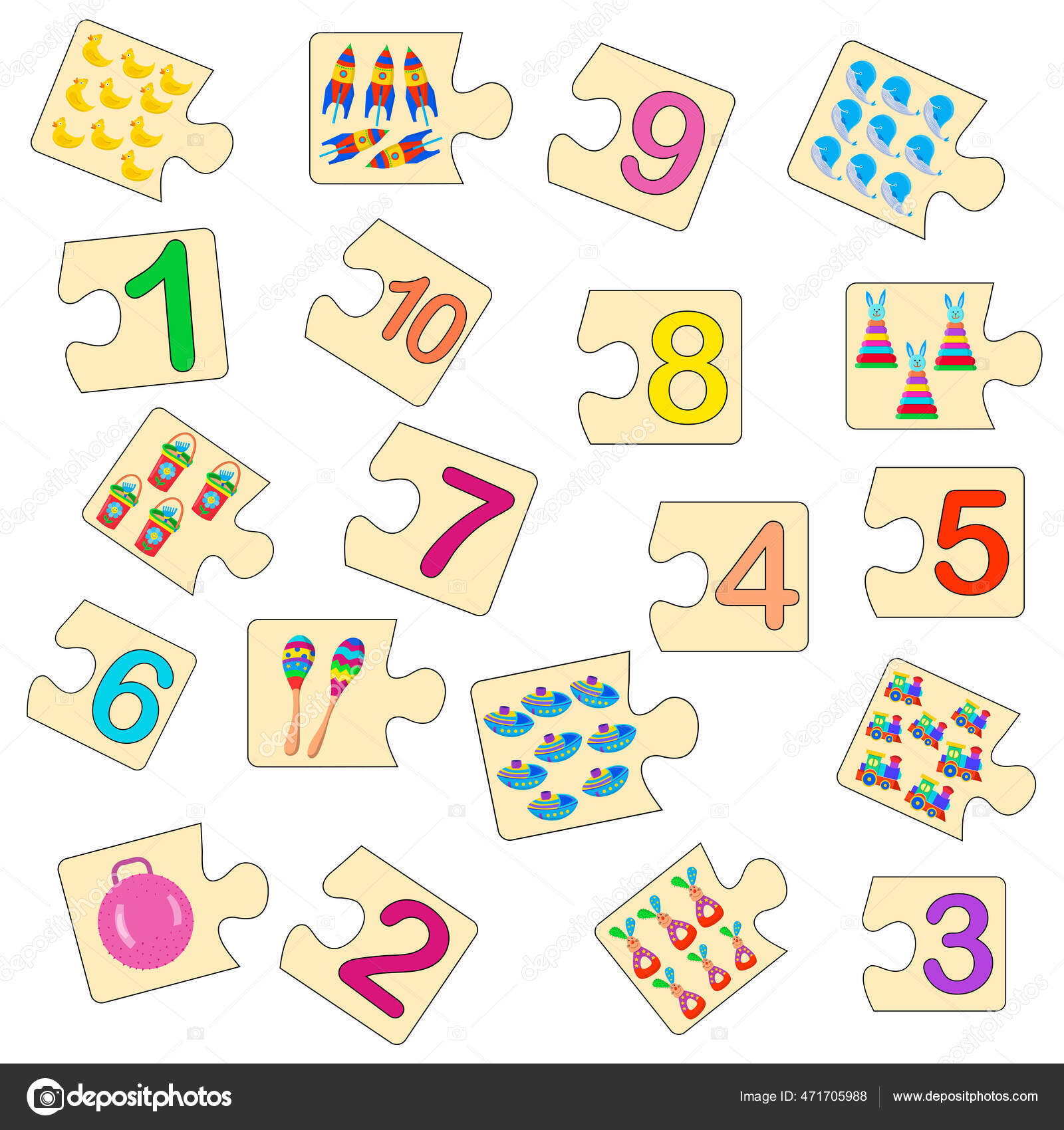 Jogo Puzzle de Contas - Jogos Educativos Infantis